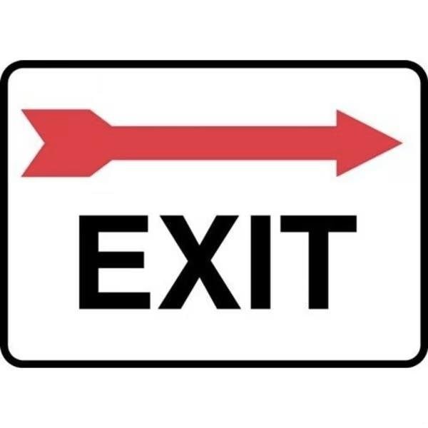 Accuform DIRECTION SIGN DOUBLEHEADED ARROW 8 in X FRR291DP - main